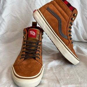 Vans Sk8 Hi MTE Glazed Ginger/ Plaid US Women’s size 8/ Men’s 6.5